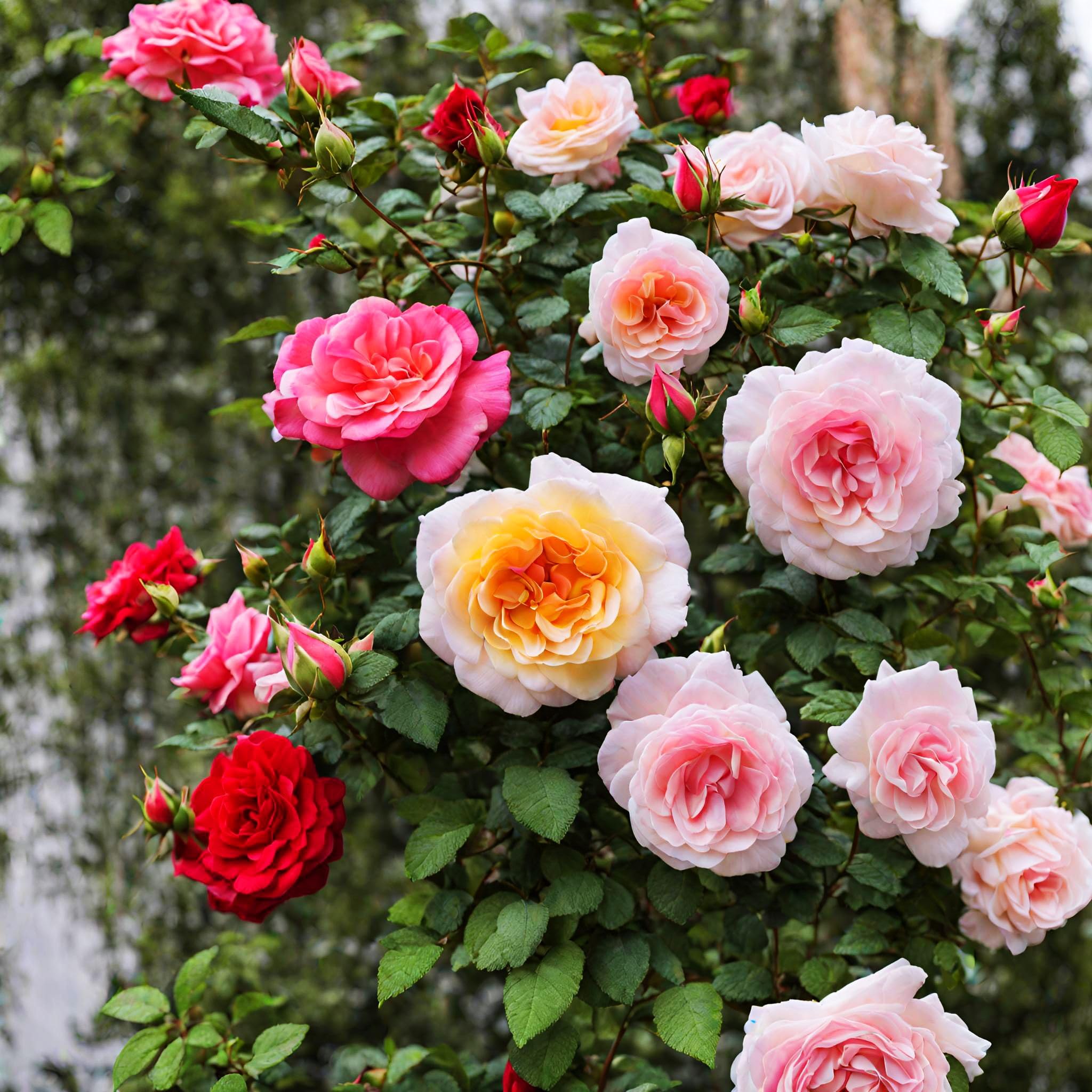Amazon.com : 100+ Rose Seeds: 16 Red Pink Yellow Heirloom
